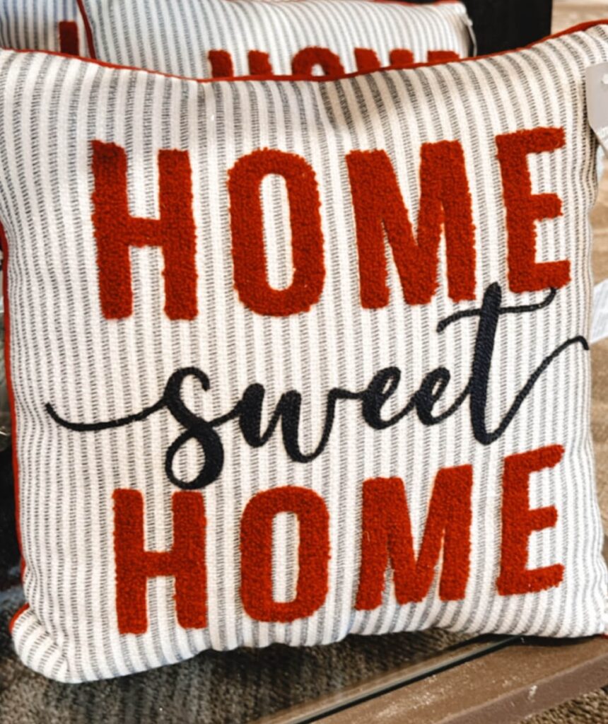 home sweet home pillow